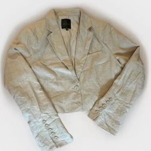 Linen cropped blazer Dynamite